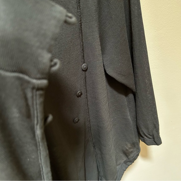 Lurdes Bergada~Summer Collection Asymmetrical Drape Cotton Jersey Top size Large - Picture 10 of 16